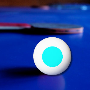 Balle De Ping Pong Bleu Néon Uni   Classique