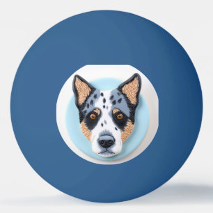 Balle De Ping Pong Blue Heeler Chien 3D inspiré