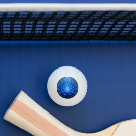Balle De Ping Pong Blue Lotus Flower Spirituel Zen Art
