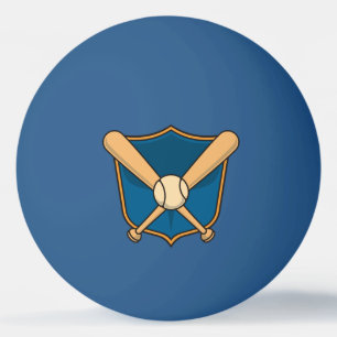 Balle De Ping Pong Bouclier de baseball bleu