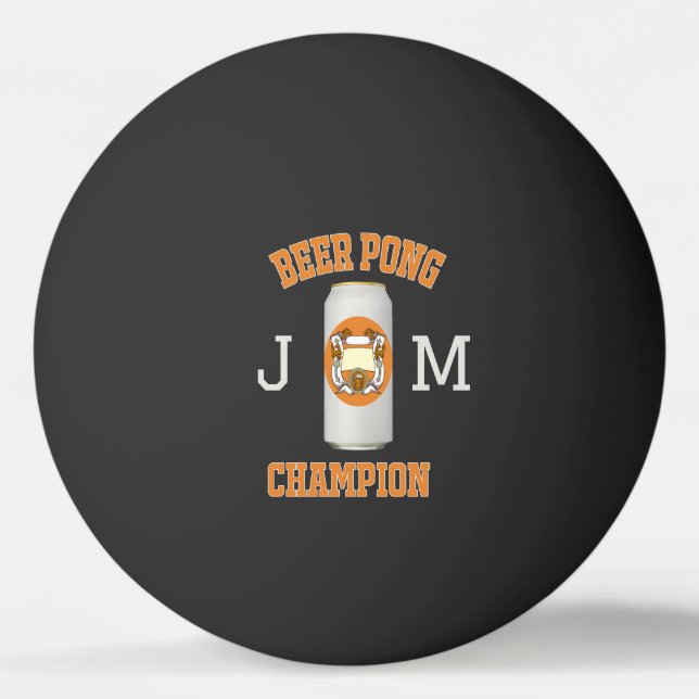 Balle De Ping Pong Boule de bière personnalisée (Devant)