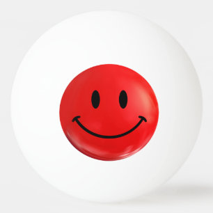 Balle De Ping Pong Boule de ping-pong heureuse rouge