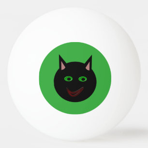 Balle De Ping Pong Boule de ping-pong pour chat noir Halloween