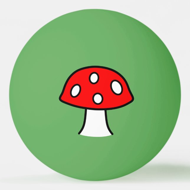 Balle De Ping Pong Boule de ping-pong rouge de champignon (Devant)
