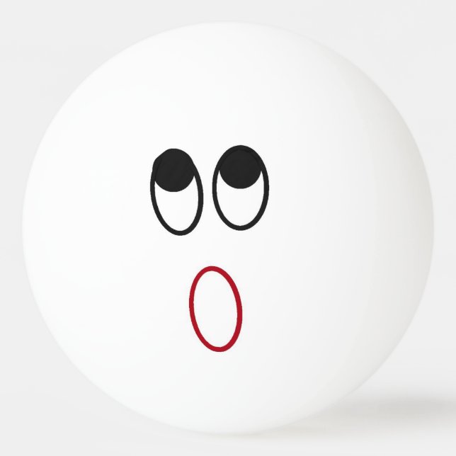 Balle De Ping Pong Boule de ping-pong visage choqué (Dos)