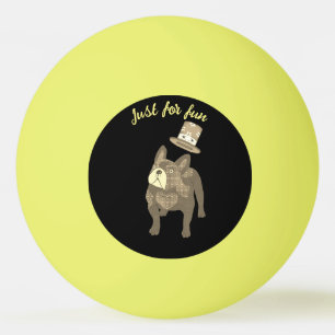Balle De Ping Pong Bouledogue français cylindre Nouvel An