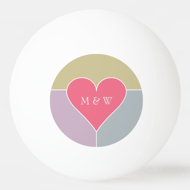 Balle De Ping Pong Boules faites sur commande de monogramme et de (Devant)