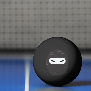 Balle De Ping Pong Boules noires de Ninja de ping-pong
