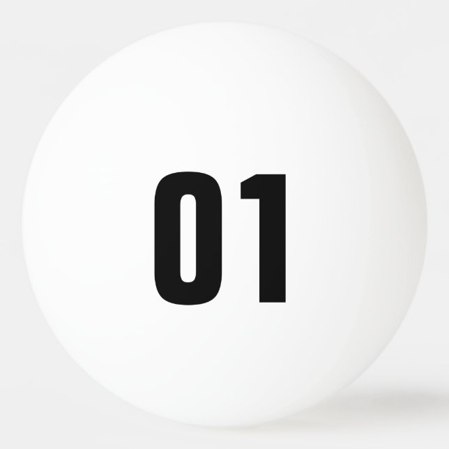 Balle De Ping Pong Boules numérotées au hasard (Devant)