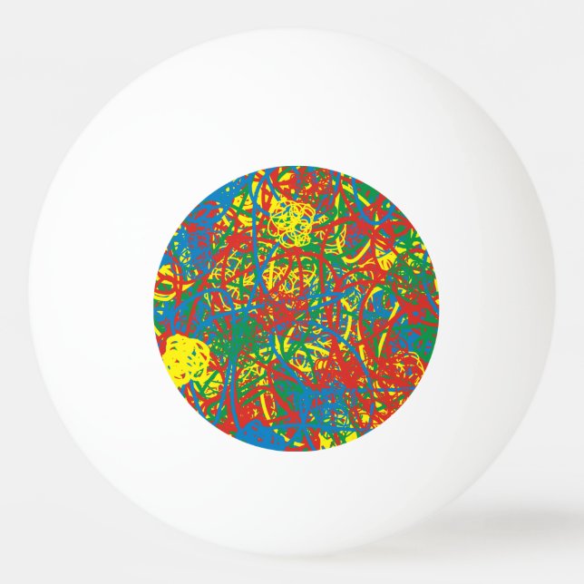 Balle De Ping Pong Bras chaud coloré explosion multi couleur éclabous (Devant)