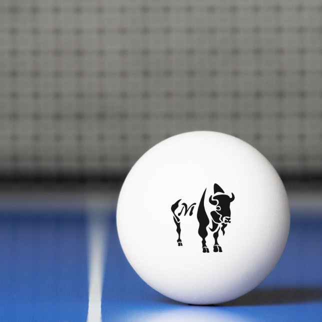 Balle De Ping Pong Buffle noir silhouette (Filet)