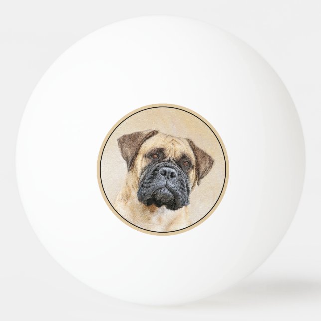 Balle De Ping Pong Bullmastiff Peinture - Joli chien d'origine art (Devant)