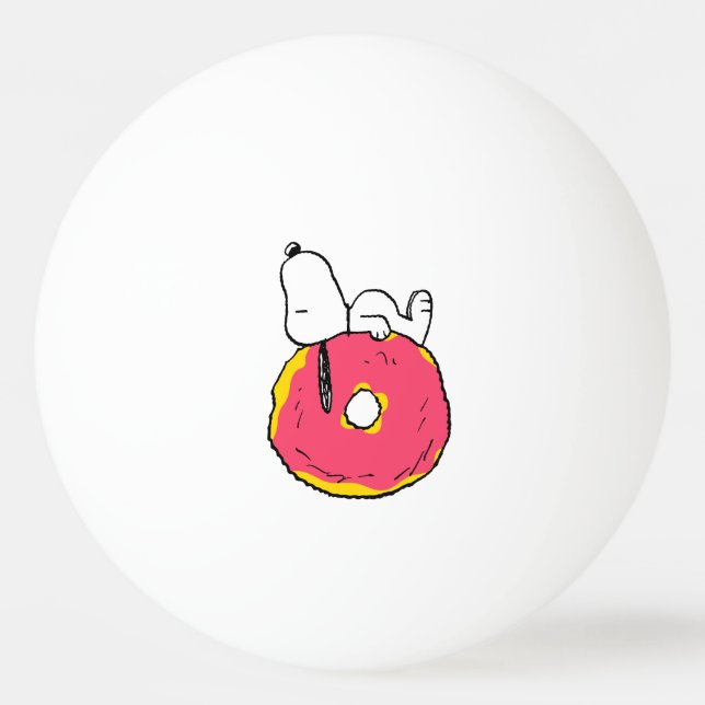 Balle De Ping Pong cacahuètes | Snoopy Donut rose (Devant)