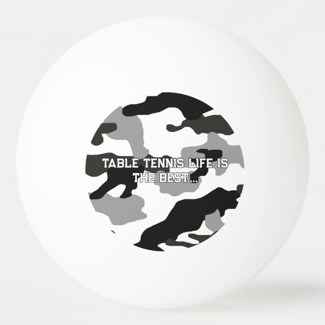 Balle De Ping Pong Camouflage gris urbain no 15 imprimé (Devant)