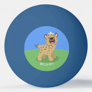 Balle De Ping Pong Caricature amusante hyena riant illustration
