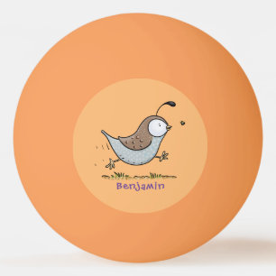 Balle De Ping Pong Caricature de caille californienne joli