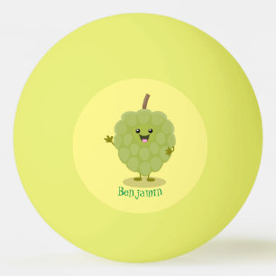 Balle De Ping Pong Caricature de chérimoya à la crème anglaise