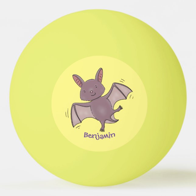 Balle De Ping Pong Caricature de vol de chauve-souris (Devant)
