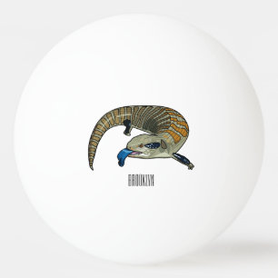 Balle De Ping Pong Caricature en bleu