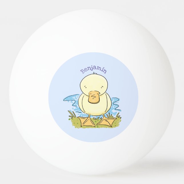 Balle De Ping Pong Caricature jaune mignon pour canard bébé (Devant)
