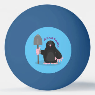 Balle De Ping Pong Caricature mole joyeux