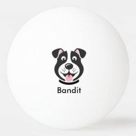Balle De Ping Pong Caricature personnalisée visage de chien