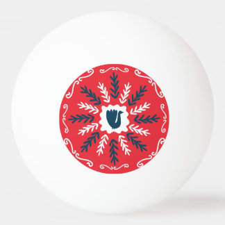 Balle De Ping Pong Carrelage de Noël Folk Doodle Art