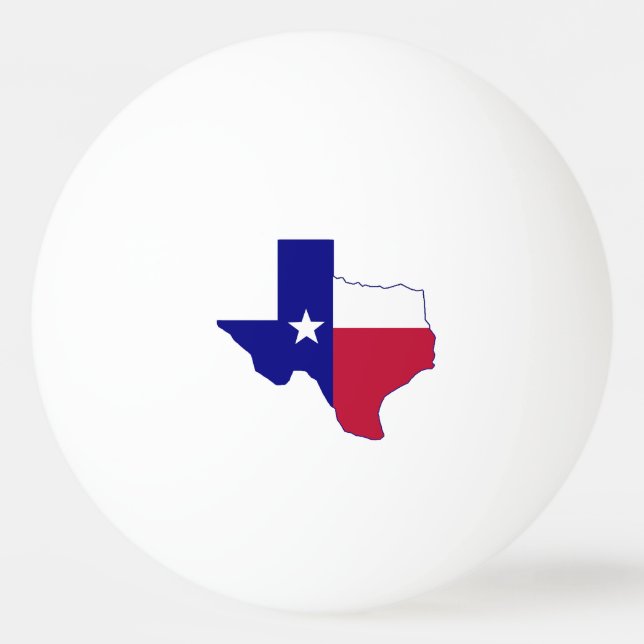 Balle De Ping Pong Carte du drapeau du Texas (Devant)