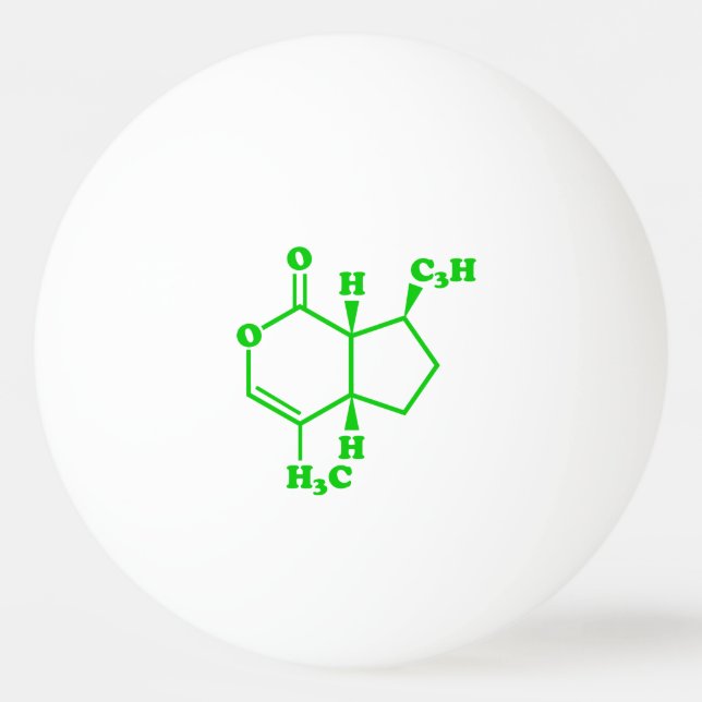 Balle De Ping Pong Catnip Nepetalactone Formule chimique moléculaire (Devant)