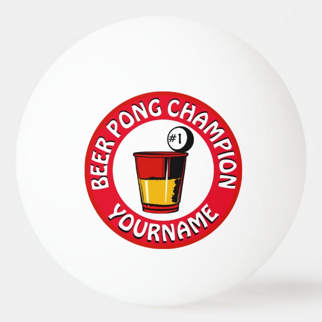 Balle De Ping Pong Chanson de bière personnalisée (Dos)