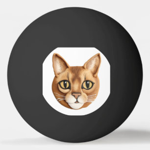 Balle De Ping Pong Chat abyssinien 3D inspiré