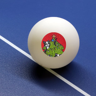 Balle De Ping Pong Chats d'art populaire arbre de Noël