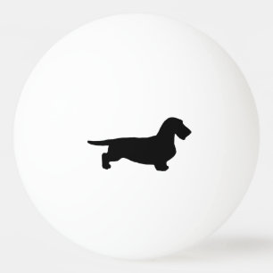 Balle De Ping Pong Cheveux ronds Dachshund - Silhouette 1