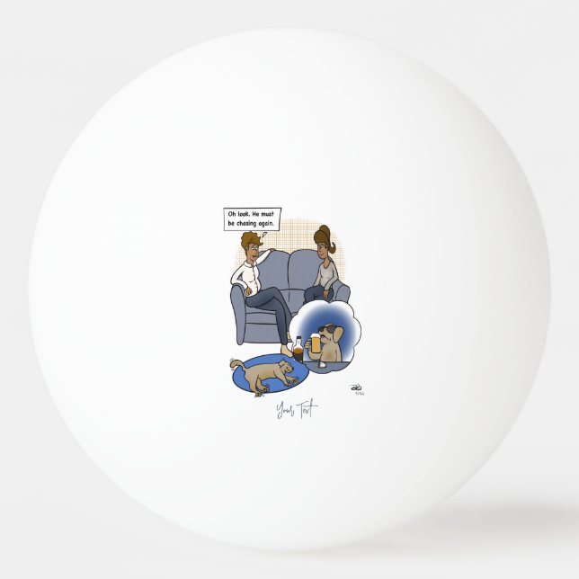 Balle De Ping Pong Chien Chasing Dream Ping Pong Ball (Devant)
