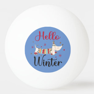 Balle De Ping Pong Chien de patinage sur glace mignon