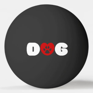 Balle De Ping Pong Chien Love Coeur Ping Pong Ball