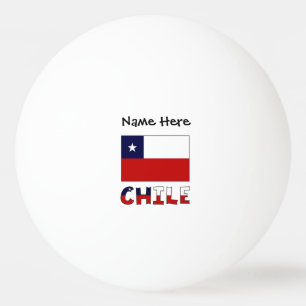 Balle De Ping Pong Chili et Drapeau Chilien Personnalisés