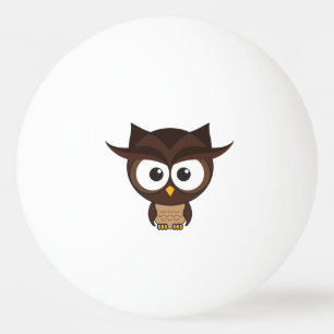 Balle De Ping Pong Chouette Brown