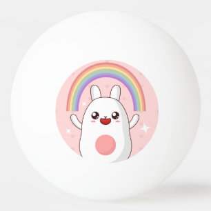 Balle De Ping Pong Clipart arc-en-ciel de Kawaii