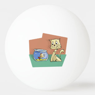 Balle De Ping Pong Clipart de chat et de poisson