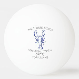 Balle De Ping Pong Coastal Lobster Wedding Rehearsal Dinner Sticker