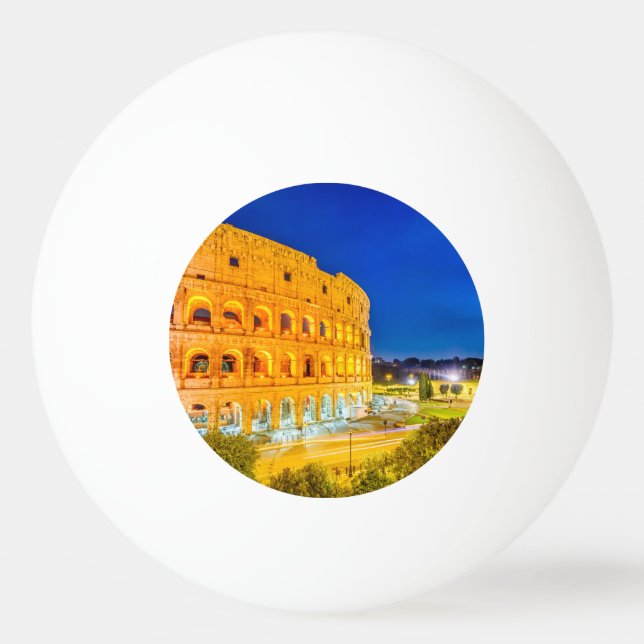 Balle De Ping Pong Colisée Rome Italie (Devant)