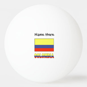 Balle De Ping Pong Colombie et Drapeau Colombien Personnalisés