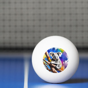 Balle De Ping Pong Coloré Koala Bear Aquarelle Splash,