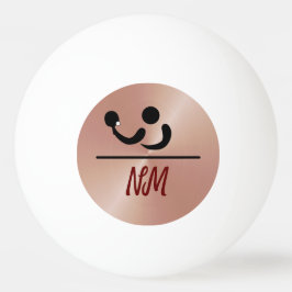 Balle De Ping Pong Conception Rose d'or personnalisée