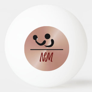Balle De Ping Pong Conception Rose d'or personnalisée