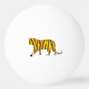 Balle De Ping Pong Copie noire et orange de tigre