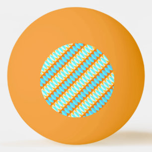 Balle De Ping Pong Couleur Turquoise Bleu Orange Jaune Motif