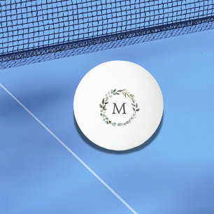 Balle De Ping Pong Couronne de feuilles de sauge vertes personnalisée
