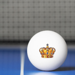 Balle De Ping Pong Couronne royale en or